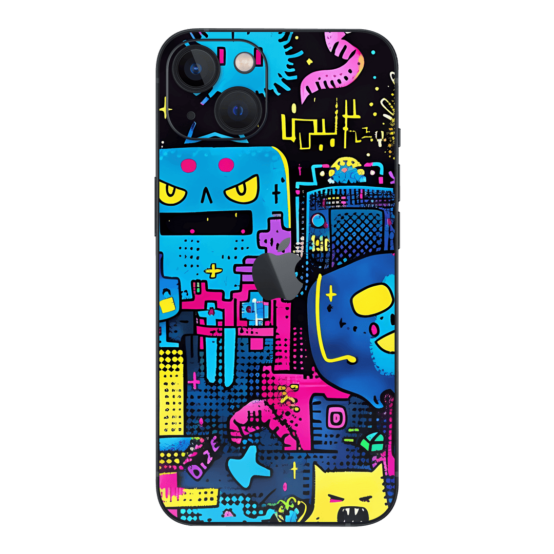 iPhone 13 mini Print Printed Custom SIGNATURE Arcade Rave Gaming Gamer Pixel Skin Wrap Sticker Decal Cover Protector by QSKINZ | QSKINZ.COM