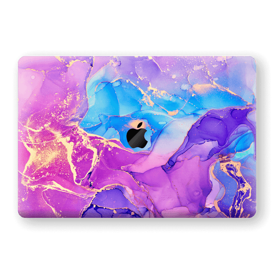 MacBook PRO 16" (2019) Print Printed Custom Signature AGATE GEODE Blue Violet Skin Wrap Cover Decal Protector by EasySkinz