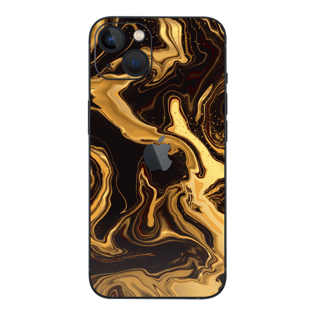 iPhone 13 MINI Print Printed Custom SIGNATURE AGATE GEODE Melted Gold Skin Wrap Sticker Decal Cover Protector by EasySkinz | EasySkinz.com