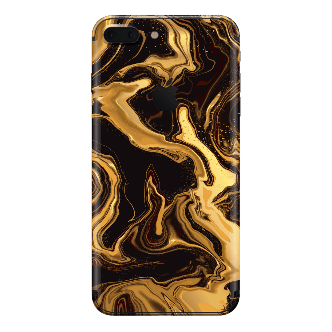 iPhone 8 PLUS Print Printed Custom SIGNATURE AGATE GEODE Melted Gold Skin Wrap Sticker Decal Cover Protector by EasySkinz | EasySkinz.com