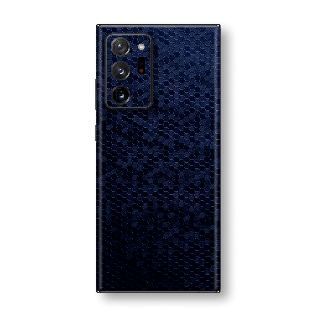 Samsung Galaxy NOTE 20 ULTRA Luxuria Navy Blue Honeycomb 3D Textured Skin Wrap Sticker Decal Cover Protector by EasySkinz | EasySkinz.com