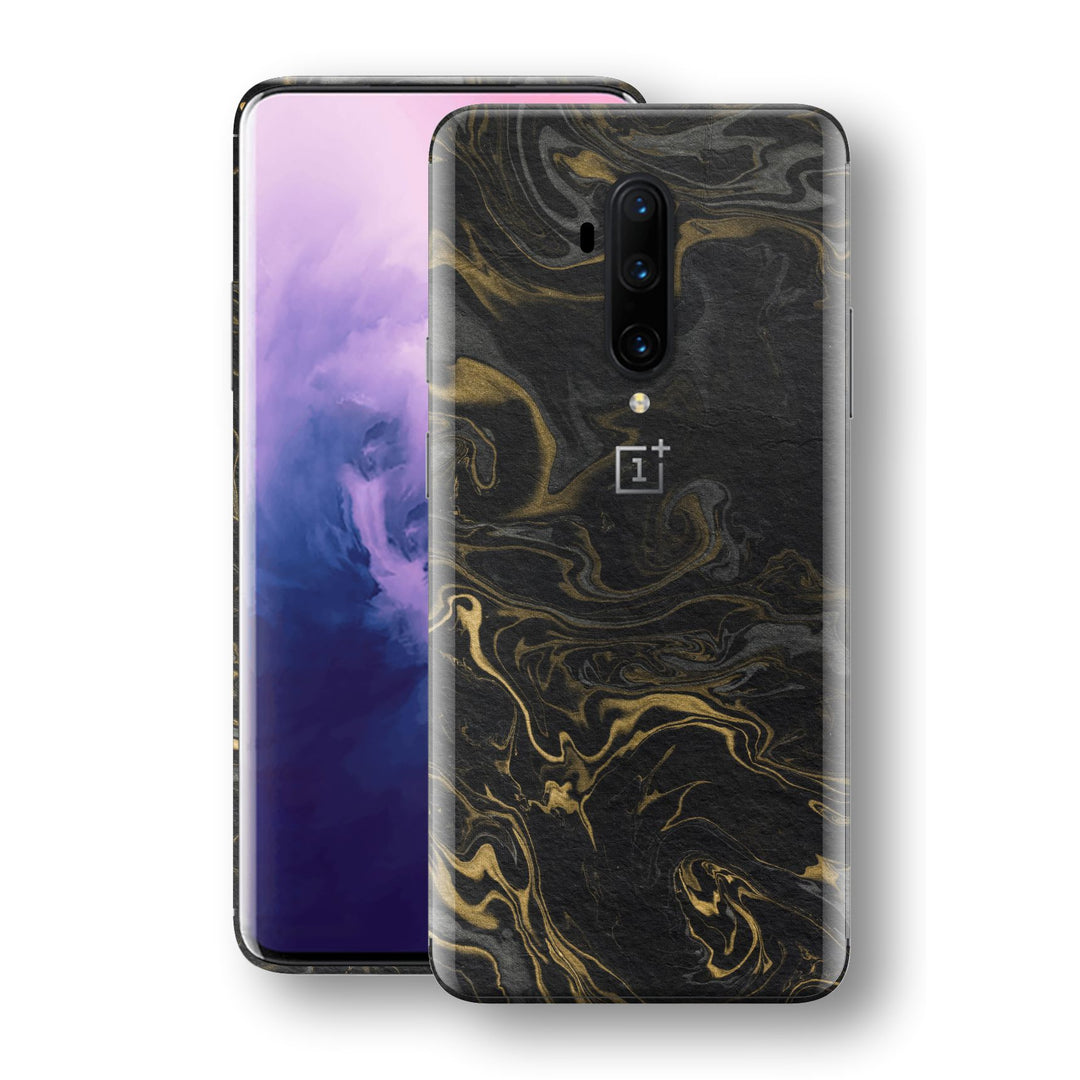 OnePlus 7T PRO Print Custom SIGNATURE Grey-Gold Ink Paper Skin, Wrap, Decal, Protector, Cover by EasySkinz | EasySkinz.com